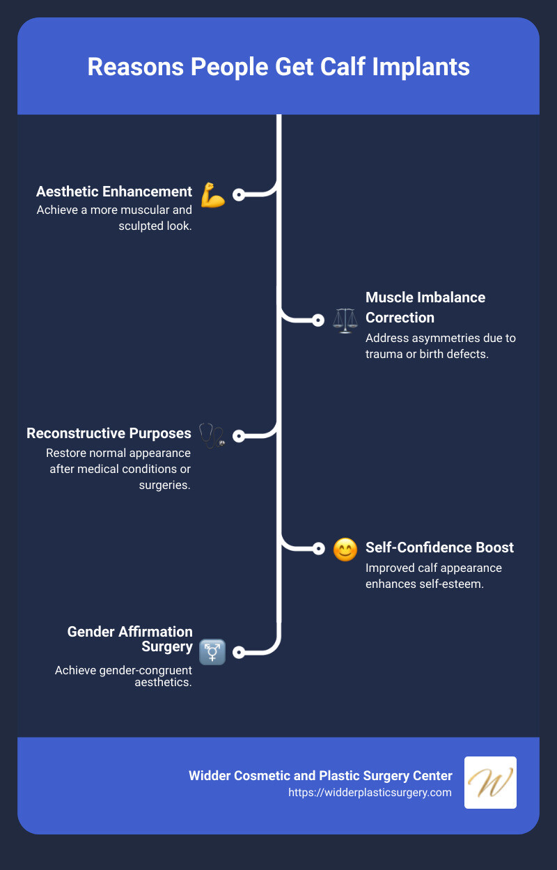 Benefits of Calf Implants - why do people get calf implants infographic infographic-line-5-steps