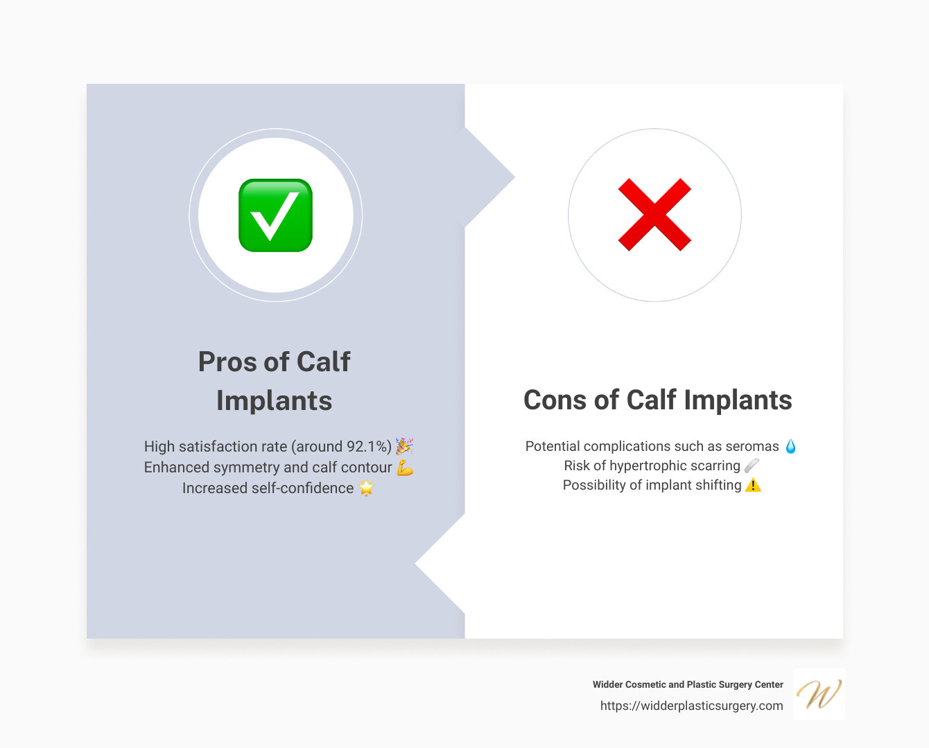 infographic, calf implant reviews - calf implant reviews infographic comparison-2-items-formal