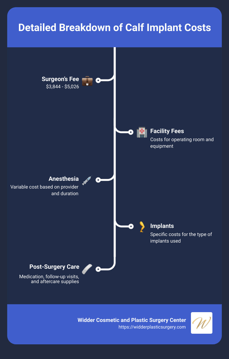 calf implants infographic - average cost of calf implants infographic infographic-line-5-steps