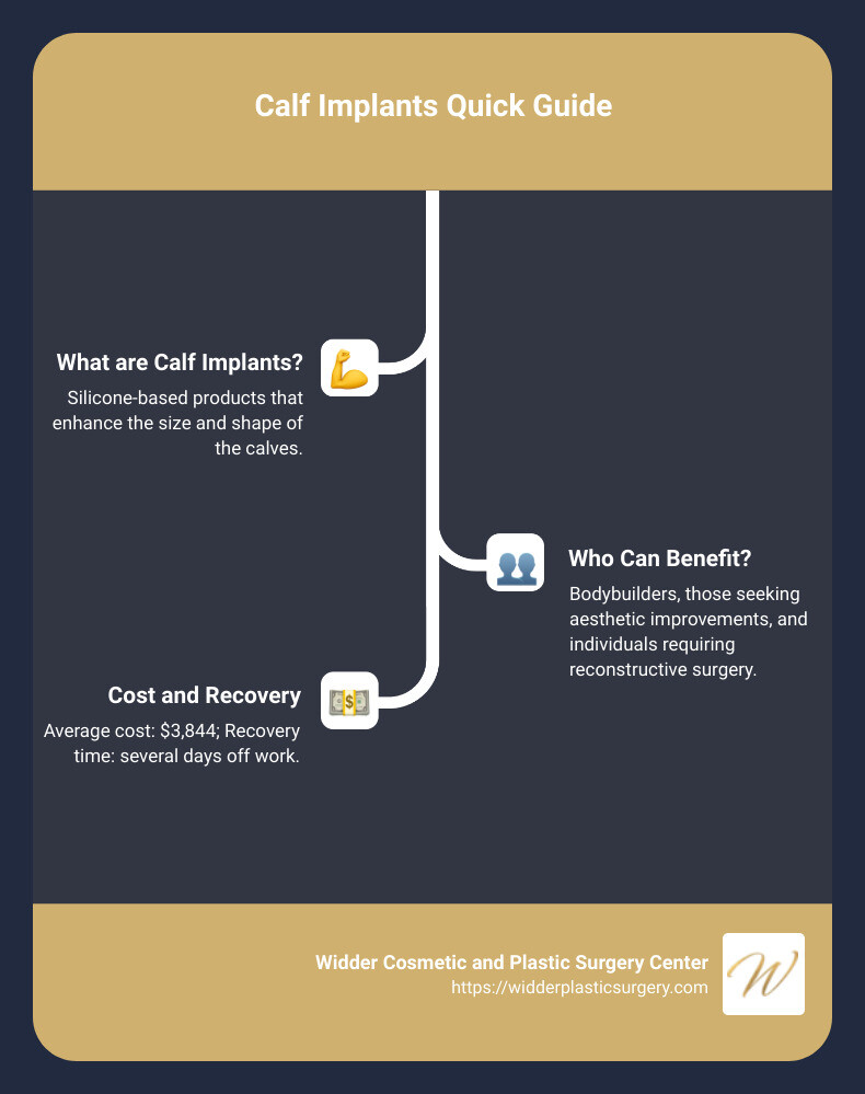 Calf Implants Quick Guide - calves implants infographic infographic-line-3-steps